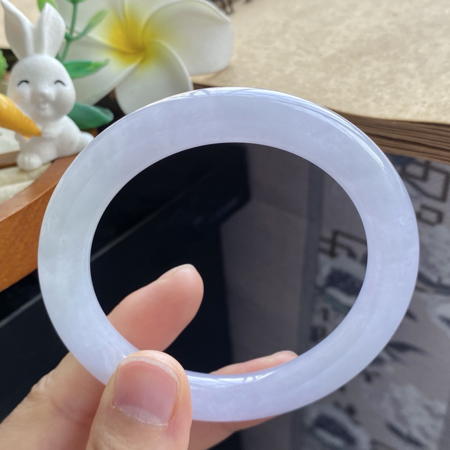 2.27批1159号，57.8-9.7-10.1淡芙蓉果冻镯！似有若无的藕粉色！