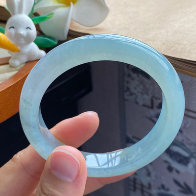 3.31批1195号54.8-11.8-8.5 冰晴蓝果冻镯！甜美温柔！