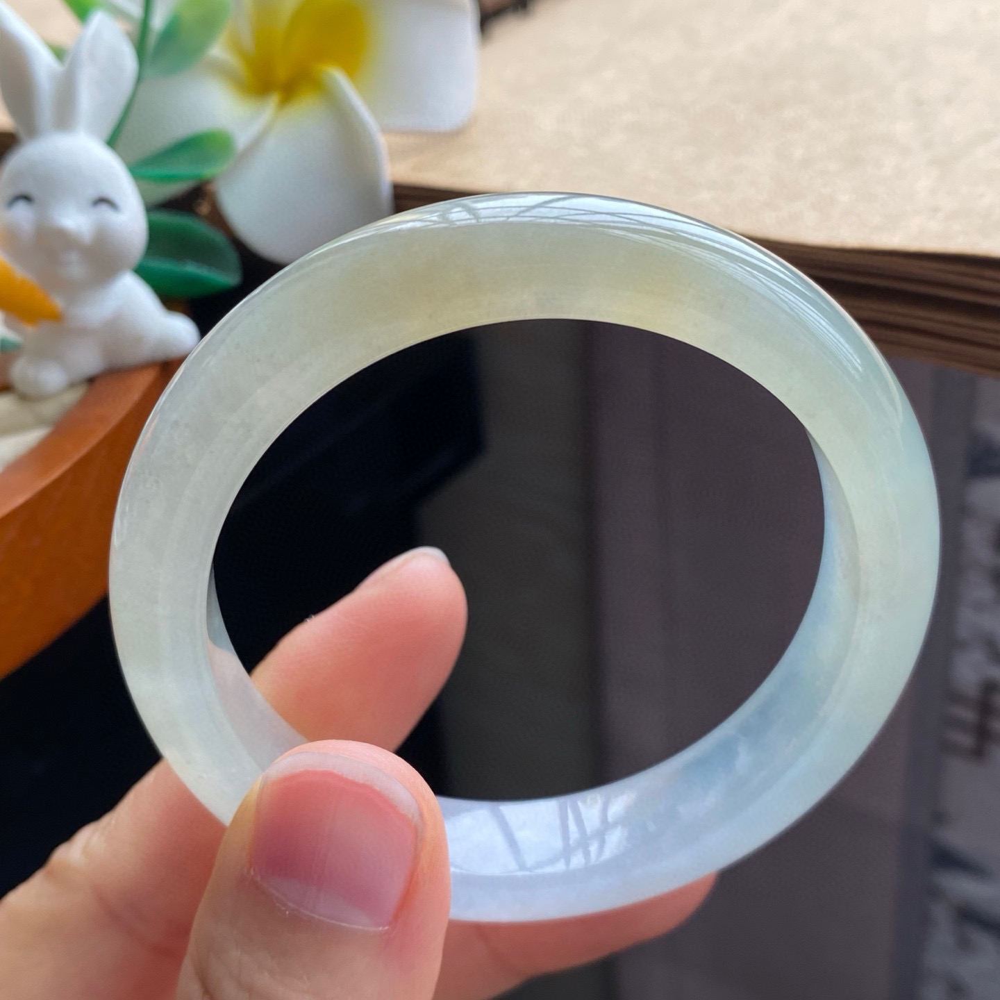 2.5批282号52.3-11.6-7.7 冰黄果冻镯！色泽清透柔和！