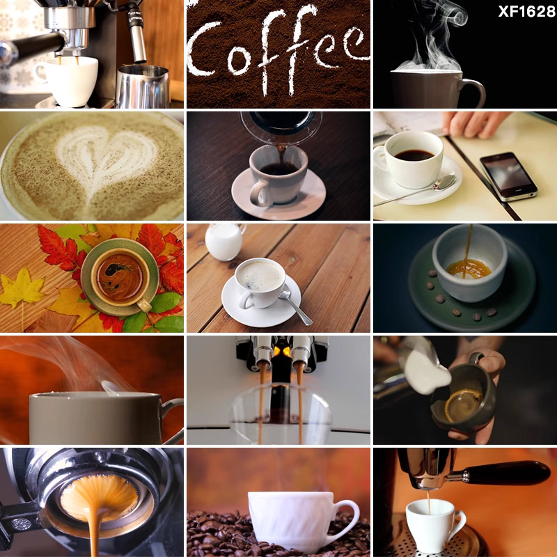 喝咖啡特写倒接咖啡杯里咖啡制作咖啡机咖啡店宣传剪辑短视频素材 商务/设计服务 设计素材/源文件 原图主图