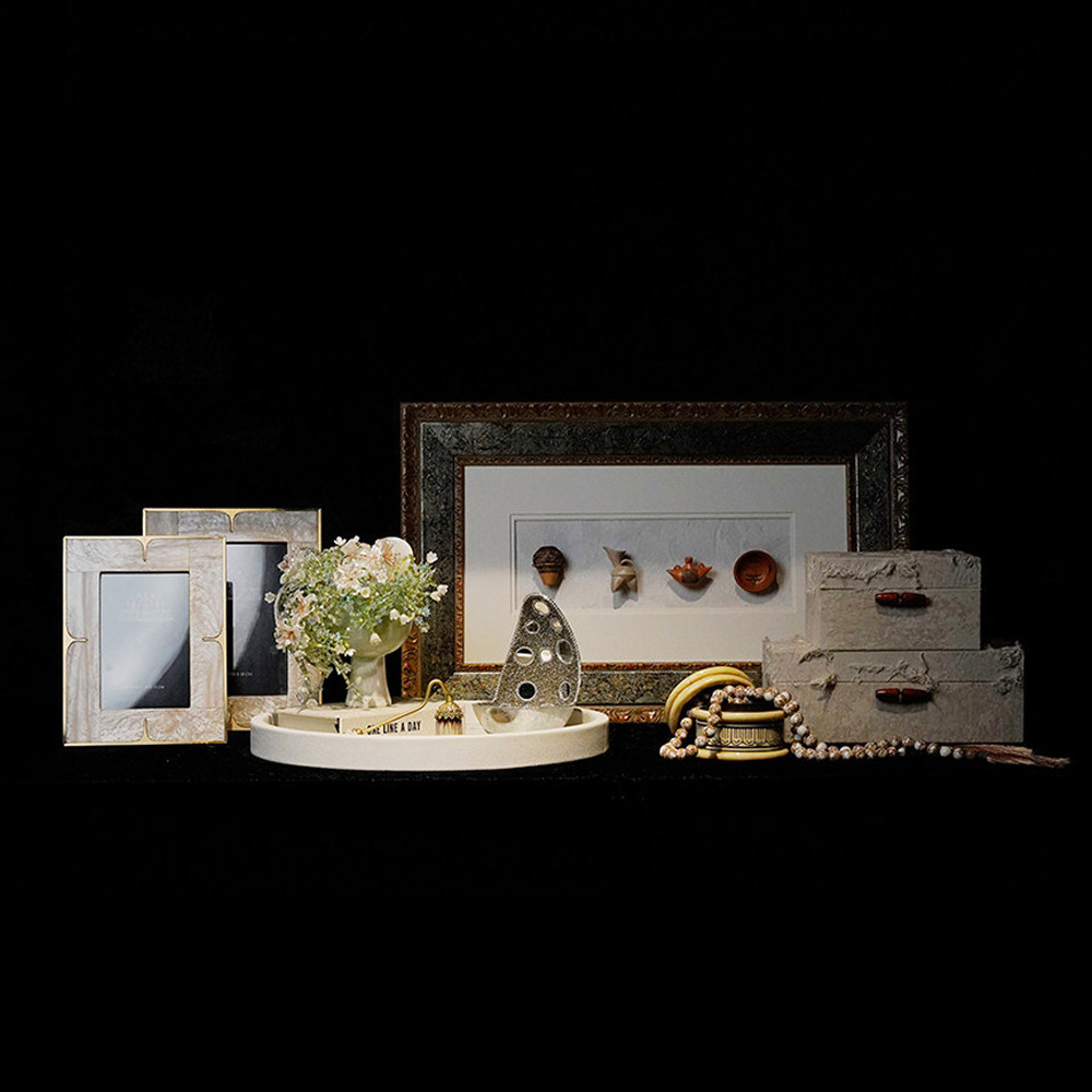 现代简约自然系氛围感装饰组合摆件 样板房组合摆件