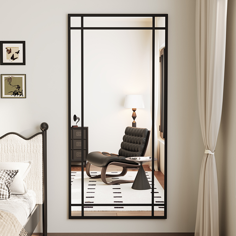 法式格子镜复古装饰镜可定制