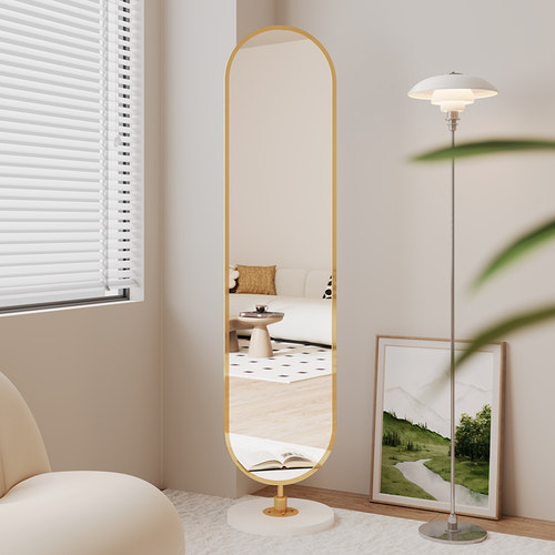 可旋转立体落地镜家用卧室全身镜简约收纳网红穿衣镜小户型试衣镜