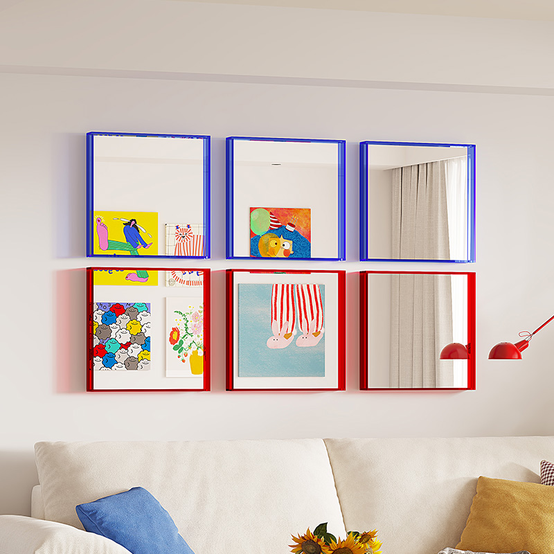 亚克力方形拼接装饰镜