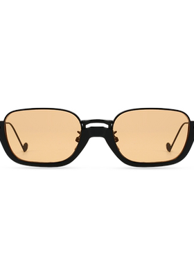 复古港式茶色半框墨镜gm欧美风