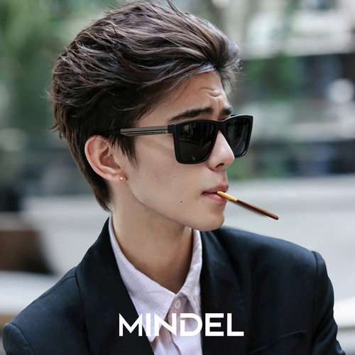 偏光墨镜大脸男开车专用驾驶镜高级感可配近视带度数太阳镜防强光