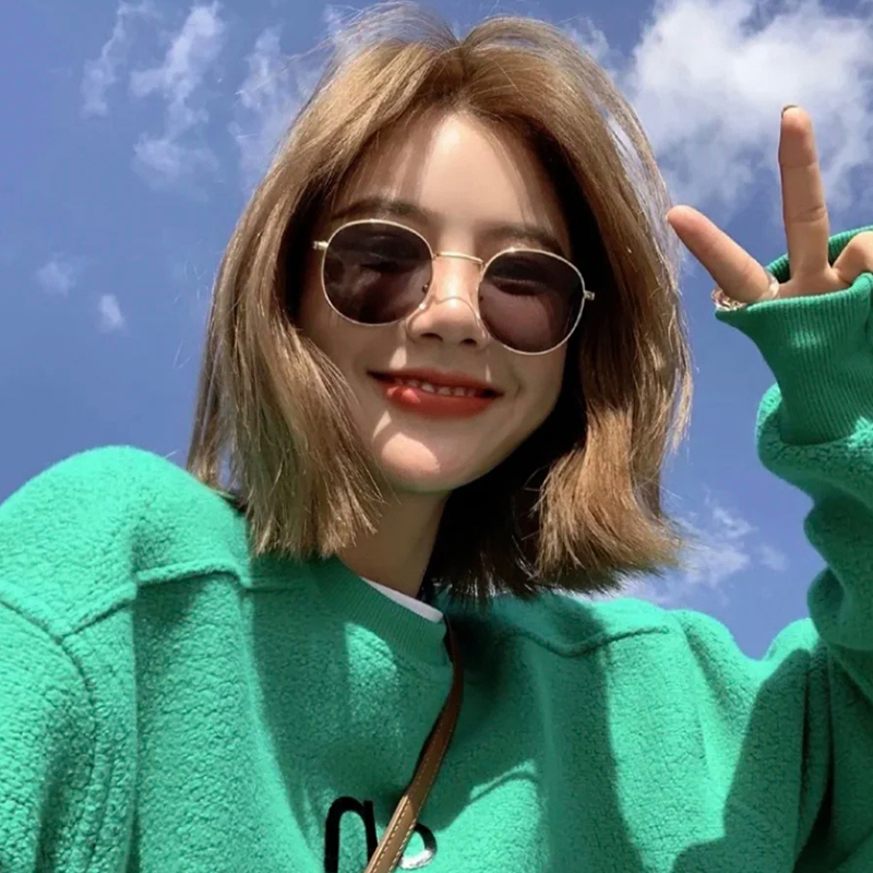 复古圆框太阳镜韩版潮小脸女款墨镜港风ins网红眼镜街拍个性装饰