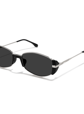 摩登小框猫眼墨镜女款高级感复古港风金属框太阳眼镜防晒防紫外线