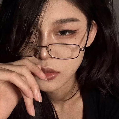 长方形小框女ins拍照装饰近视