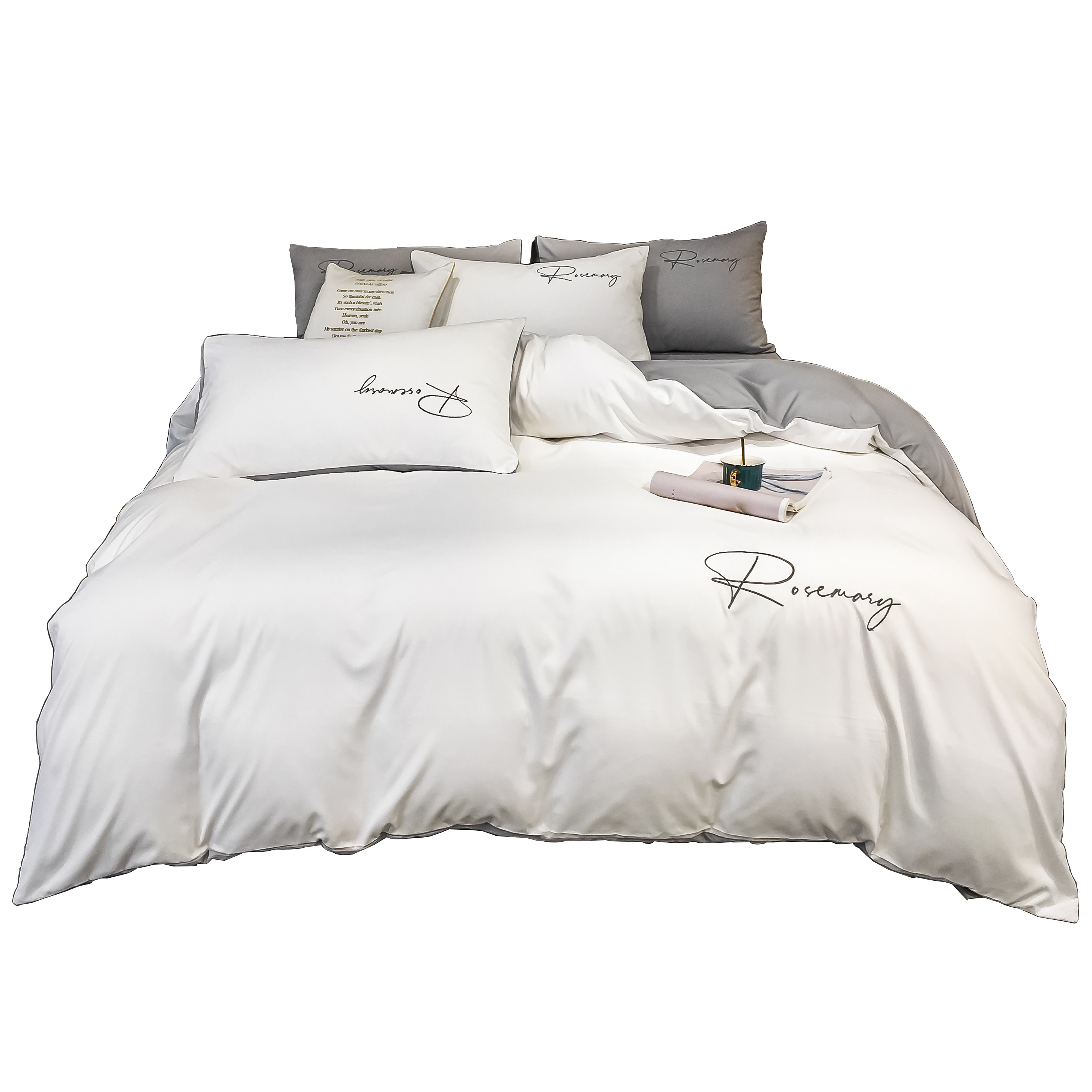 床上四件套含被芯枕芯八件套白色民宿被褥套装单人学生宿舍六件套