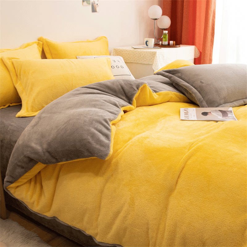 牛奶绒床单单件冬季加绒加厚保暖双面珊瑚绒毛毯被单学生宿舍单人