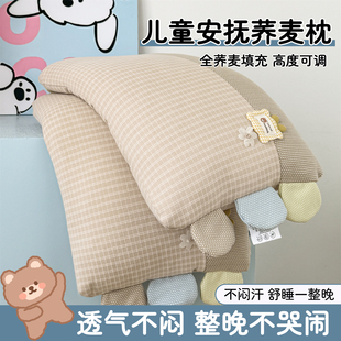 儿童卡通荞麦枕芯护颈椎助睡眠3到6岁以上学生午睡专用安抚硬枕头