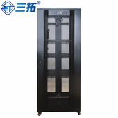 19英寸监控弱电网络服务器机柜 三拓 多库发货 后门双开 加厚网门板材 ST.6642K机柜2米高600宽600深42U