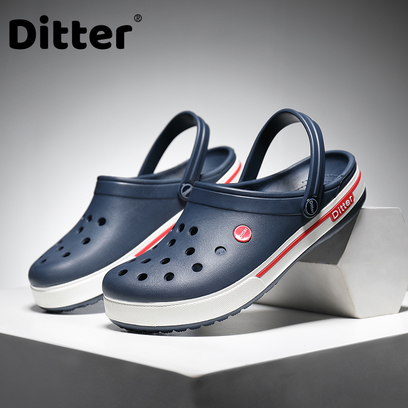 新款男拖鞋夏沙滩鞋洞洞鞋软底凉鞋防滑大码休闲花园鞋包头拖鞋男在类目 流行男鞋, 拖鞋, 包头拖中 - 来自Buy2taobao.com提供专业的淘宝代购服务