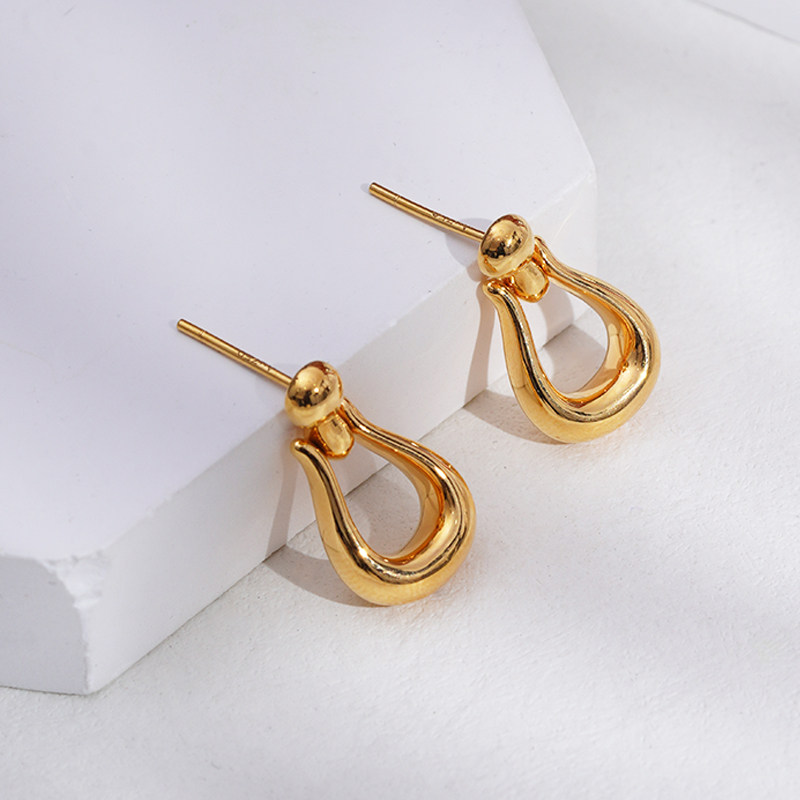 【dbe珠宝】18k金马鞍耳钉