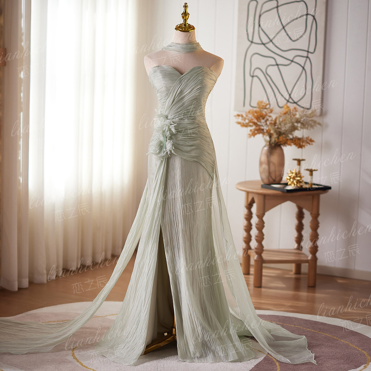 2026年夏季韩版抹胸晚礼服女表演公司年会宴会主持人轻奢聚会礼服