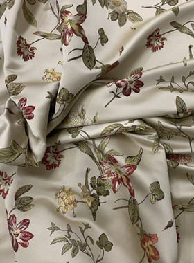 样板间轻奢花卉窗帘布艺及酒店配套沙发抱枕靠包腰枕系列装饰用料