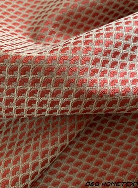 休闲中式简约沙发午睡靠枕套面料现代简约客厅窗帘样板间抱枕布料