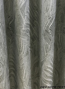 现代轻奢高精密提花几何图形窗帘布客厅卧室样板间别墅高档装饰布