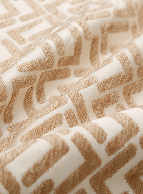 欧式高精密雪尼尔几何图形中式混纺沙发布靠包抱枕布料软包硬包