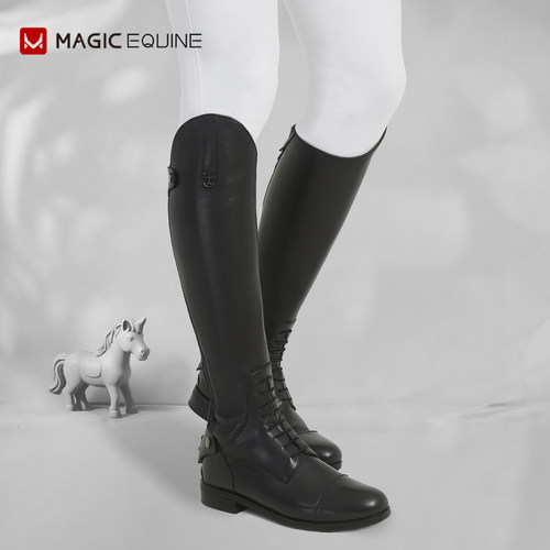 ME曼驿马术马靴女款儿童新款系带专业骑马装备比赛长筒男款马靴