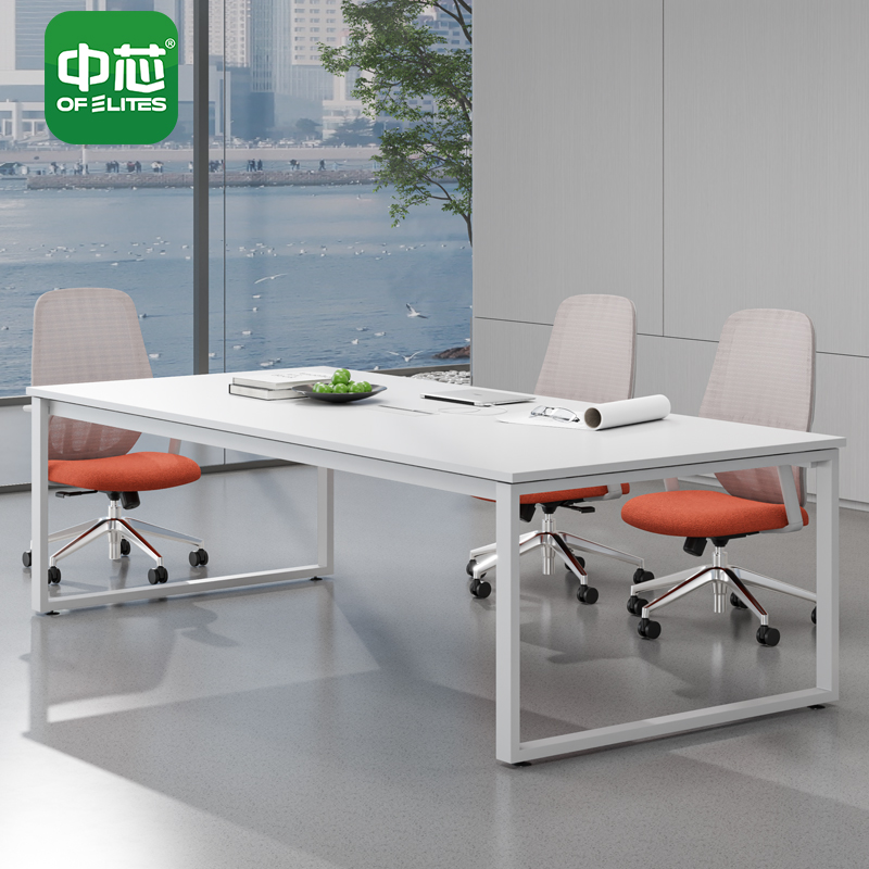 中芯QA31R 板式会议桌长桌会议室接待洽谈桌 白色 1800*800*750mm