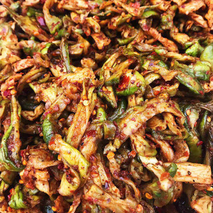 麻辣菱角菜 新鲜青菜头榨菜丝四川特产农家自制咸菜儿菜干下饭菜