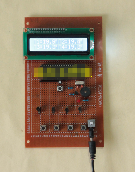 基于51单片机的四路温度报警器设计 多路温度巡检仪检测量diy散件