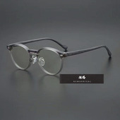 新复古眼镜框木纹平光镜配近视防蓝光韩版 日系时尚 圆框潮玳瑁男女