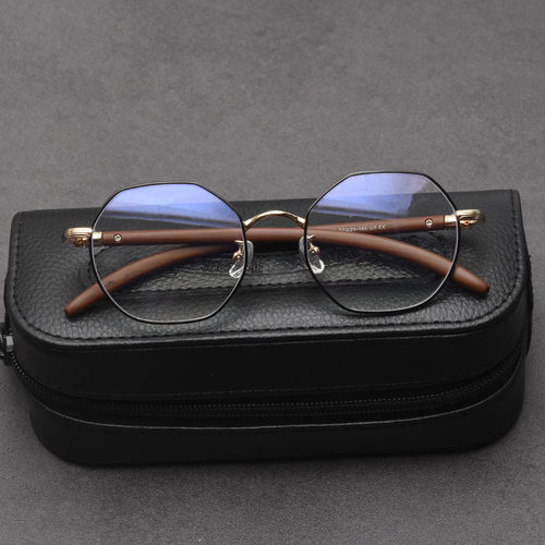 复古眼镜框男女个性防蓝光多边形