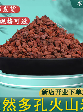 多孔硬质红色火山岩黑色火山岩兰花水族多肉颗粒火山石种植拌土包