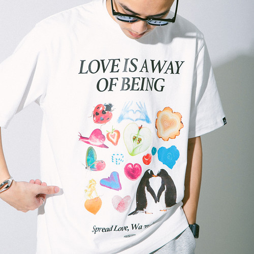 爱心印花少年感潮流短袖T恤