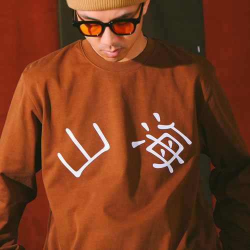 DAKYAM中式山海奇境印花长袖T恤