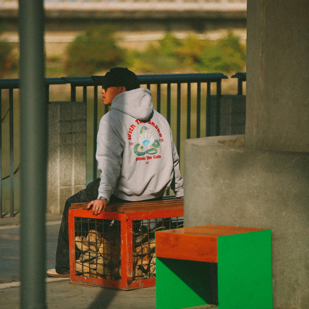 DAKYAM(达人) 25S/S Serpent Gain Hoodie 蛇行有得连帽套头卫衣