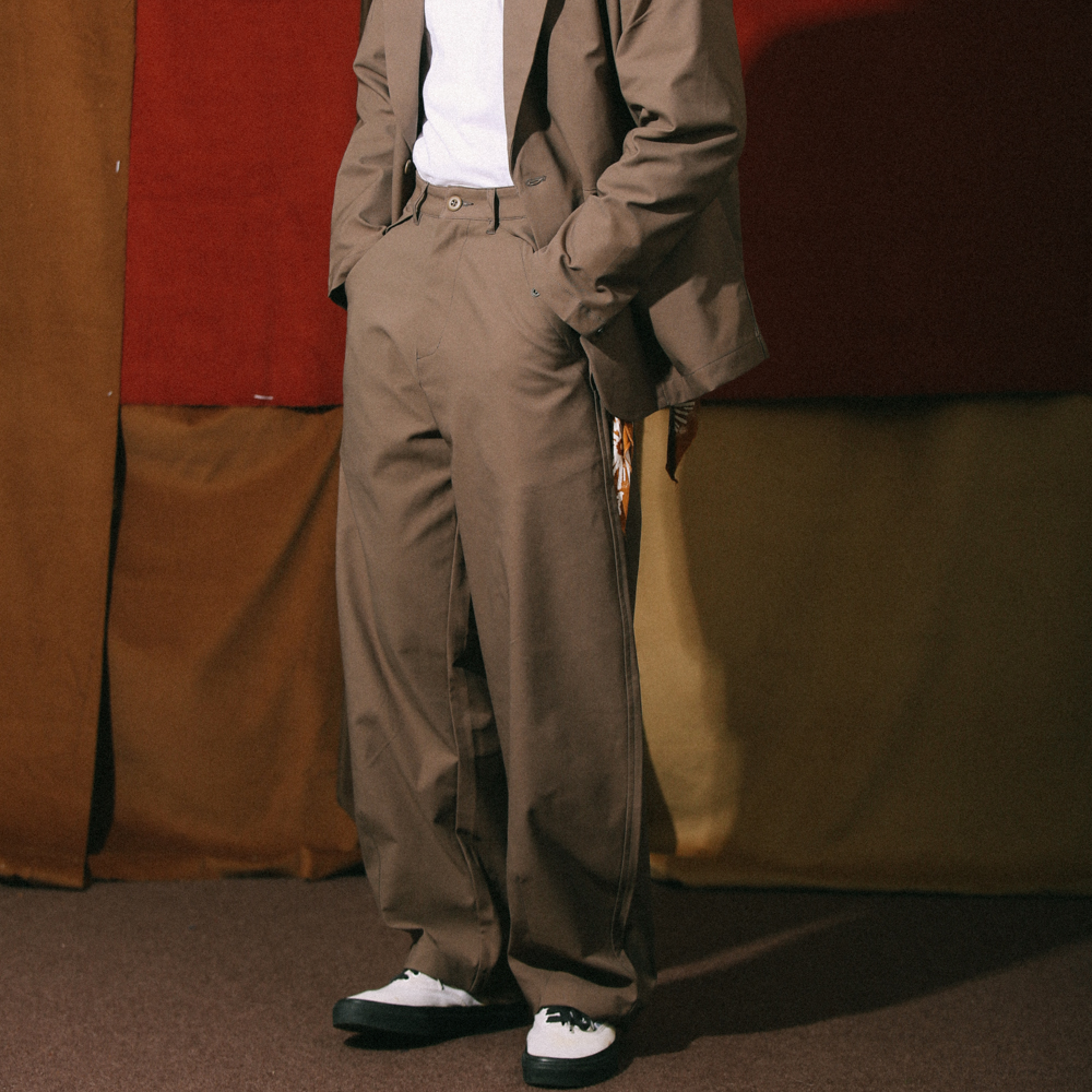 DAKYAM(达人) 2024 A/W Curved Blade Trousers廓形斜纹弯刀长裤