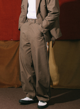 DAKYAM(达人)Curved Blade Trousers 秋冬复古廓形斜纹弯刀长裤