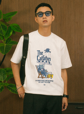 DAKYAM(达人) 2025S/S The Catfather 教父克里昂的猫生短袖TEE恤