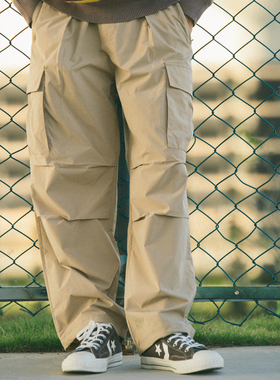 DAKYAM(达人)Parachute Cargo Pants 单褶宽松轻薄休闲工装伞兵裤