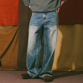 复古做旧黄泥情侣直筒牛仔裤 DAKYAM Washed Denim 达人 Vintage