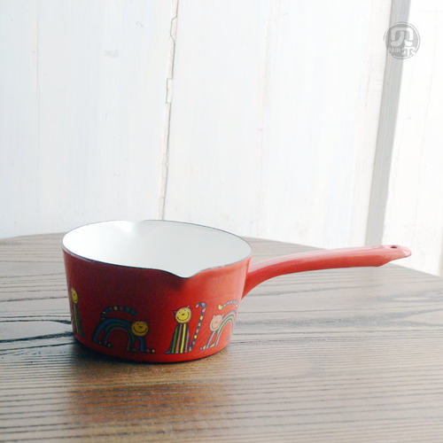 布拉格珐琅奶锅北欧风zakka器物