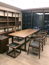 北美黑胡桃木茶桌椅组合休闲办公家用设计师款高端新中式实木茶台
