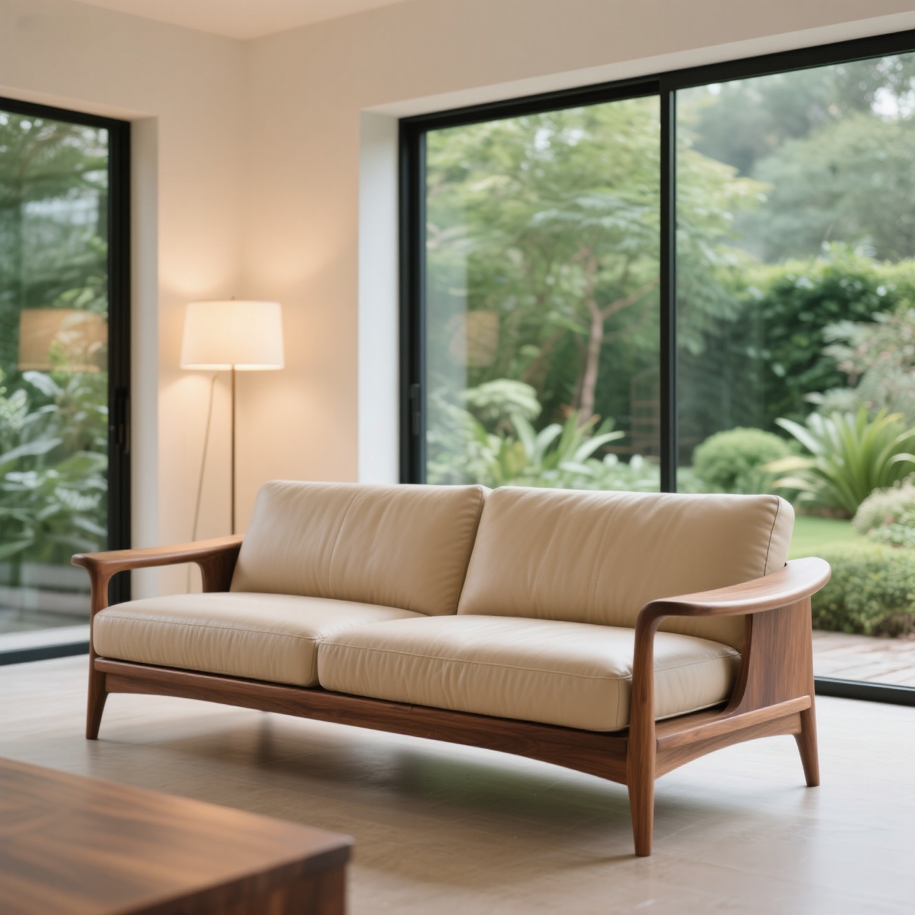 宋式美学沙发茶几组合禅意白蜡木高端北美黑胡桃木接待客厅家具