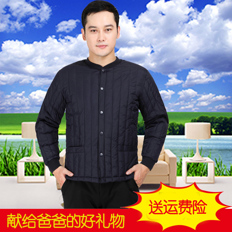 中老年爸爸装长袖加厚羽绒棉服