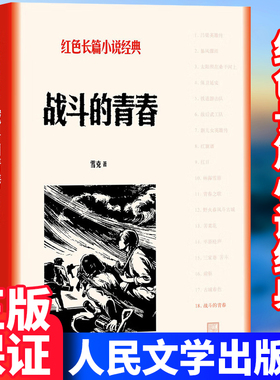 战斗的青春 人民文学出版社 雪克 中小学生革命红色长篇经典爱国主义教育文学丛书小故事阅读书籍 寒暑假课外书目新华正版