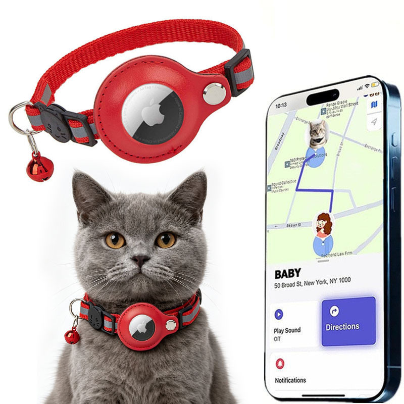 猫咪定位项圈适用airtag防狗牵引绳