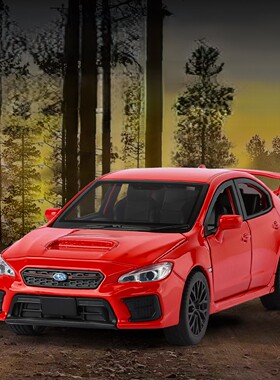1:30斯巴鲁翼豹WRX STI合金车模收藏摆件男孩赛跑车玩具汽车模型