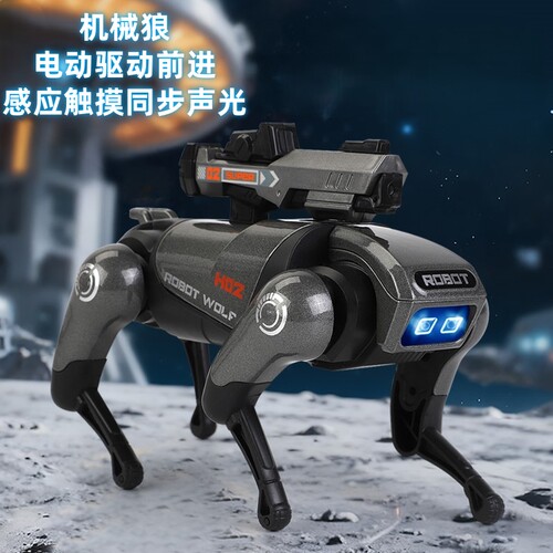 电动感应机械狼模型仿真合金玩具