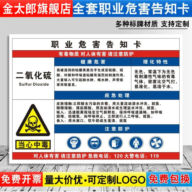 二氧化硫当心中毒职业病危害定制