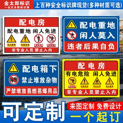 配电房安全风险告知卡警示标识牌