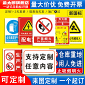 消防安全生产警示标识牌工厂施工车间警告标志提示标示牌标语严禁烟火禁止吸烟当心触电小心有电危险贴纸定制